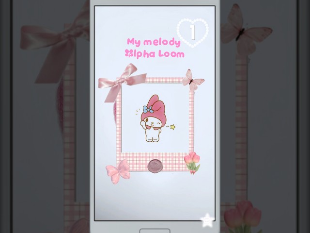 My melody Alpha loom #rainbowloom