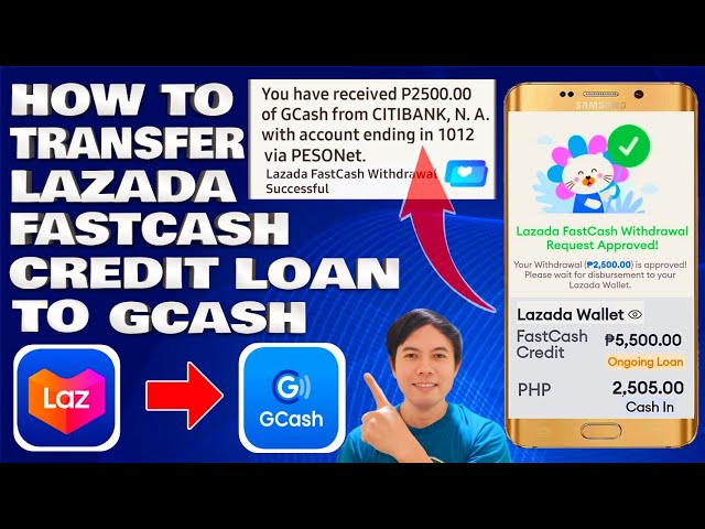 How To Transfer Lazada FastCash Credit Loan To GCash | Lazada Cash Loan Withdrawal