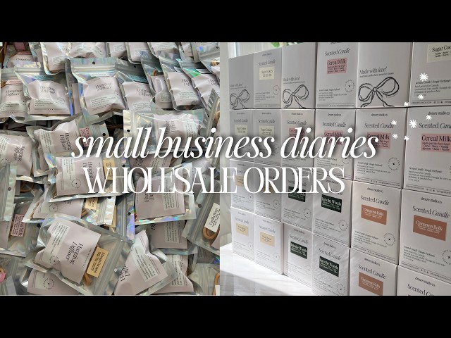 Make and Pack Wholesale orders with me, BTS small candle business diaries, now available on FAIRE!