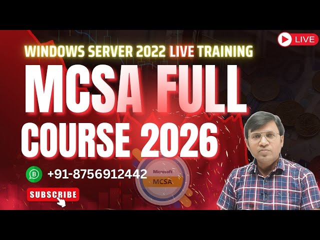 MCSA Full Course 2026 🔴 LIVE | Windows Server 2022 Training | ICNT Gyan