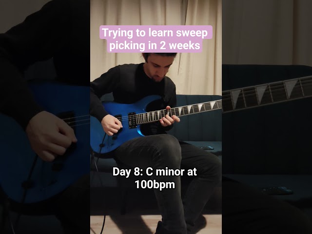 Day 8 of Trying to Learn Sweep Picking #shorts