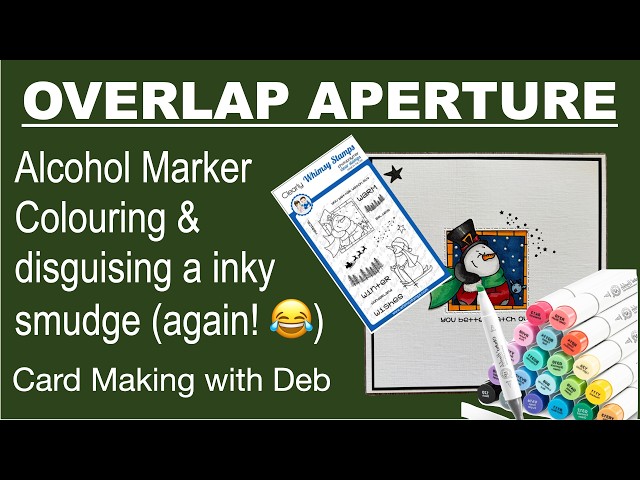 Cutting a Stamped Image to overlap an aperture - coloured with Ohuhu Alcohol Markers