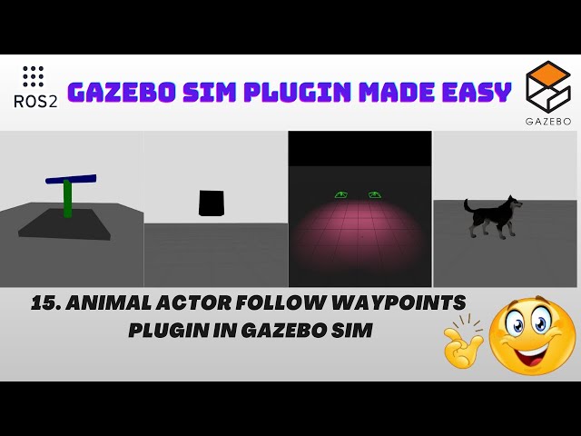Animal Actor Follow Waypoints Plugin in Gazebo Sim | Tutorial Part 15
