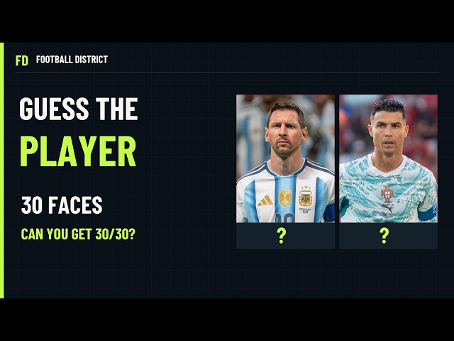 Guess the Football Player ⚽ | 30 Players | Easy to Hard