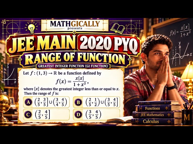 JEE MAIN 2020 PYQ | RANGE OF FUNCTION | GREATEST INTEGER FUNCTION