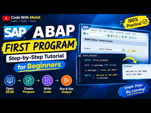 SAP ABAP First Program for Beginners | Create Your First ABAP Program