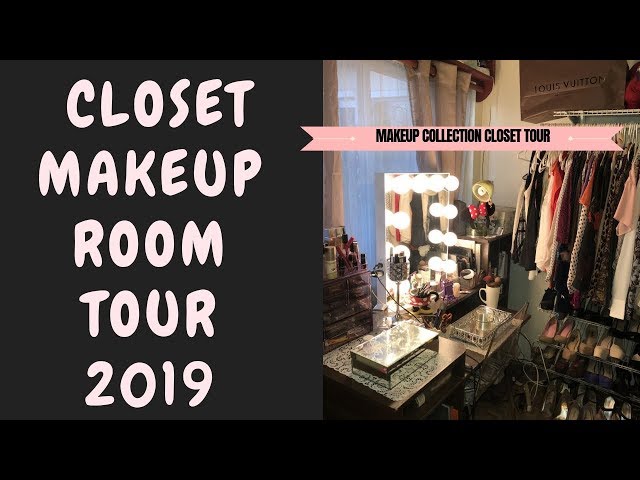 SPARE BEDROOM CLOSET CONVERSION~LETS TOUR MY CLOSET MAKEUP ROOM 2019 CLOSET TOUR ❤️