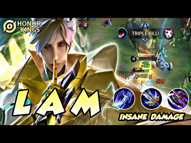 Lam Assassin Pro Gameplay - Top Hero Assassin 100% BROKEN | Honor Of Kings (HOK)