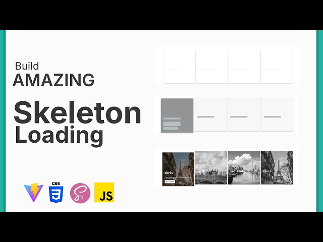 Create a Smooth Skeleton Loading Animation for Cards | HTML CSS Javascript