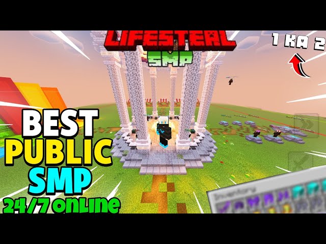 🪵New Best Lifesteal Public Smp Server Minecraft 🎱 | Java + PE | 24/7 Online | Free To Join 🎮