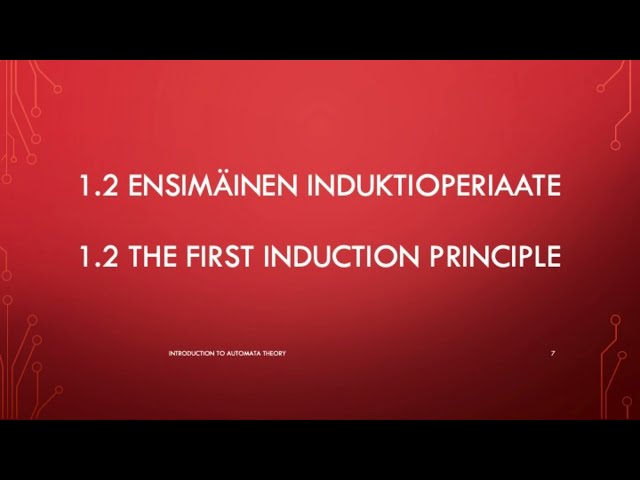 1.2 The first induction principle