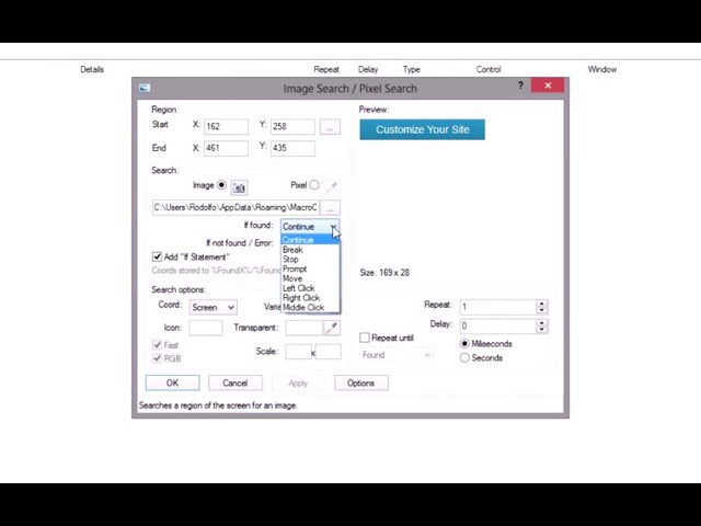 Pulover's Macro Creator Tutorial: Image and Pixel search