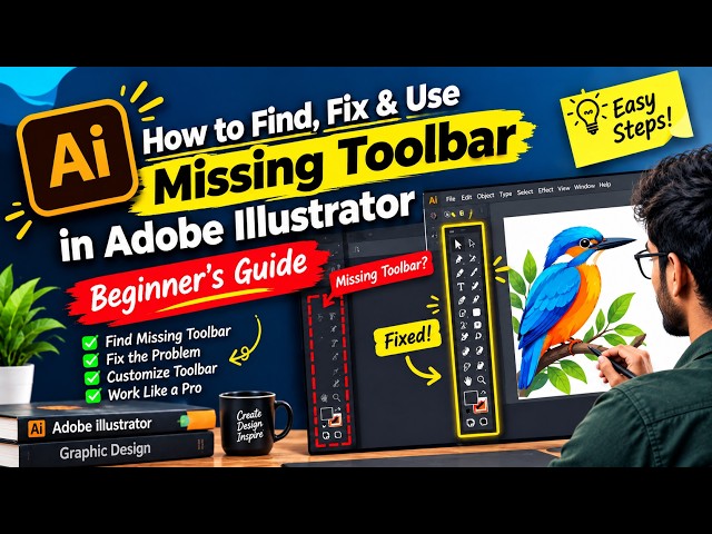 How to Find, Fix & Use Missing Toolbar in Adobe Illustrator Beginner’s Guide