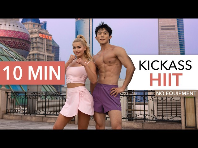 10 MIN KICKASS HIIT - Boxing & Kicking Cardio Workout - with Moss Xiaoguan