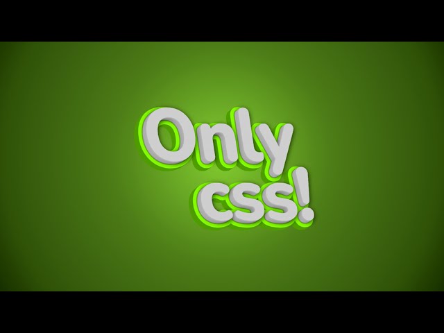 3D CSS Typography - How to Make a 3D Text using HTML and CSS