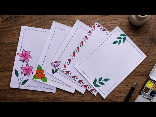 5 Border Design / Border Design for School Project / Project File Decoration ideas 