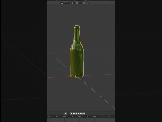 How to Make a Beer Bottle in Blender ! #blender3d #shorts 🍻🍻