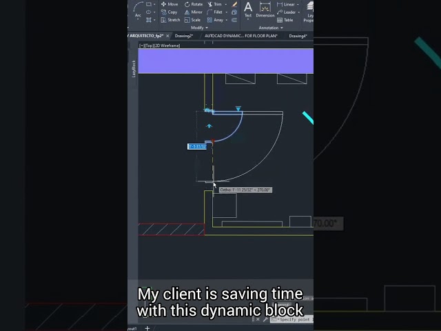 Dynamic Door Saves Time & effort in Autocad 03