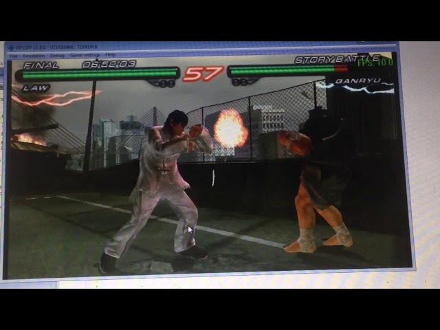 PlayStation portable psp emulator running Tekken 6 on an old machine with useless intel hd graphics