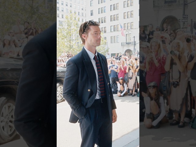 TOMMY HILFIGER | Patrick Schwarzenegger makes his entrance ahead of Tommy Hilfiger Spring 2027 show