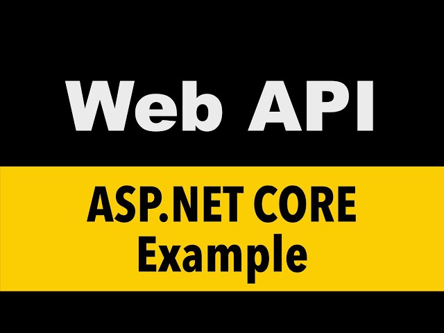 How to create a Web API with ASP.NET Core |  C# tutorial for beginners