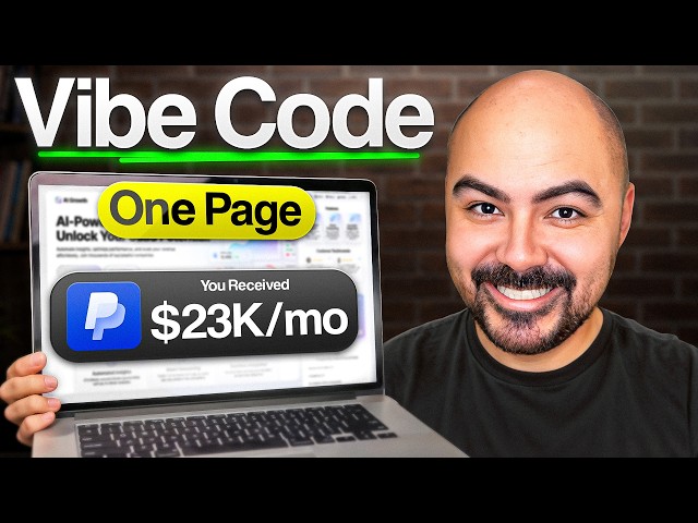 How to Vibe Code a One Page Website Making $23,700/mo