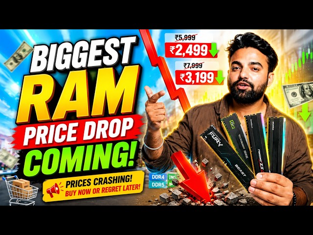 🔥 BIGGEST RAM PRICE CRASH 💥 Finally Coming 😱 Don't Buy DDR4 & DDR5 RAM Yet!
