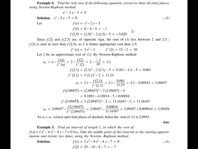 Roots of Equation using Newton-Raphson method - Numerical Methods Walk-through