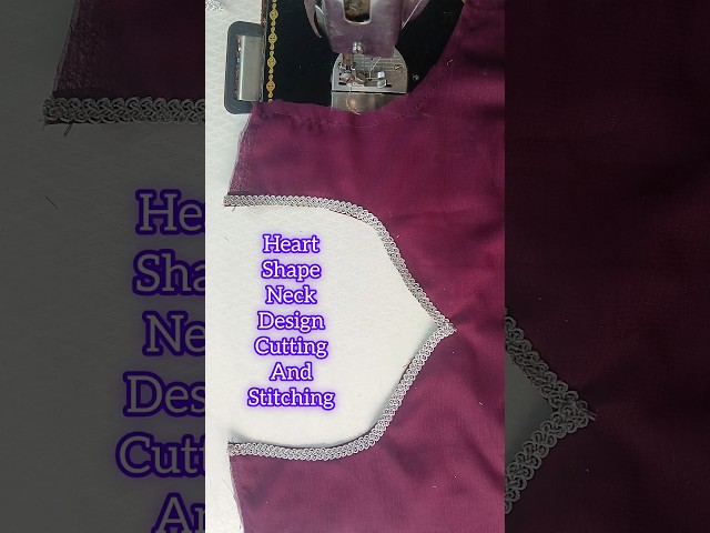 Heart shape neck design cutting and stitching #shorts#neckdesign #cuttingandstitching#youtubeshorts