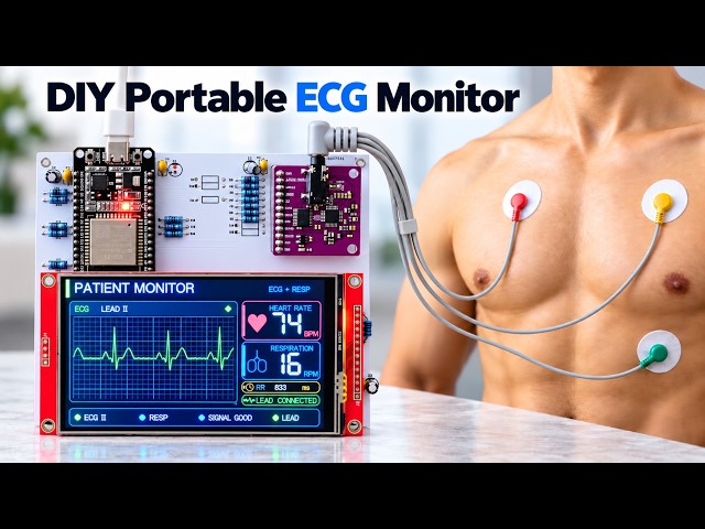 Build Your Own Portable ECG Machine with ESP32 & TFT Display