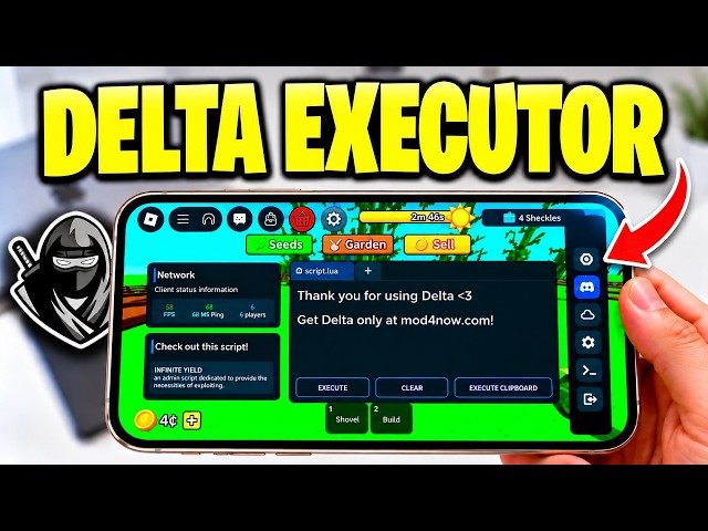 Delta Executor Mobile Tutorial - How to get new Roblox Delta Executor on iOS and Android (Keyless)