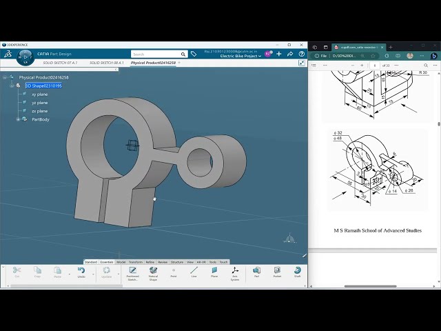 mechanical Part Design Tutorial for Beginners | Tutorial 09 | 3D Experience platforms