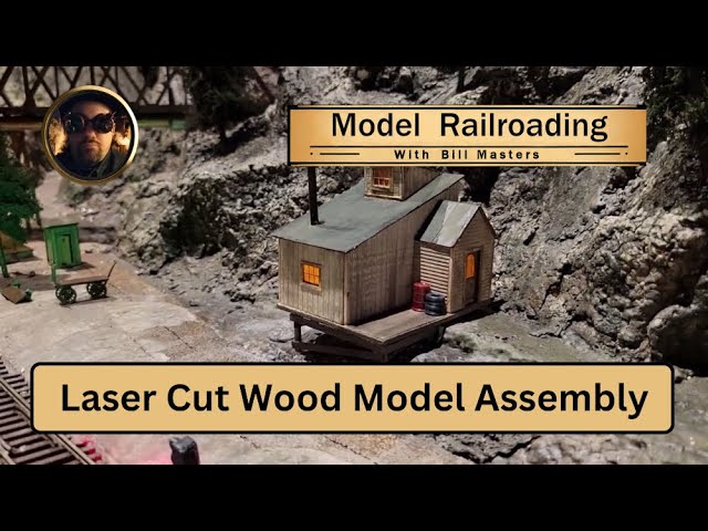 026. Laser Cut Wooden H.O. Scale Model Assembly and Weathering:  Hillside Wooden Shack
