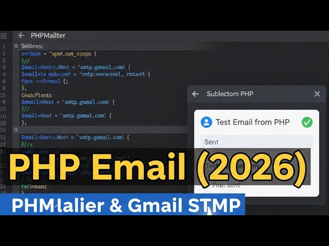 How to Send Email in PHP using PHPMailer and Gmail SMTP (2026)
