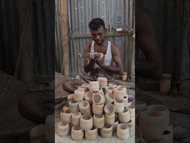 Amazing Bamboo Tea Cup Manufacturing Process #shorts