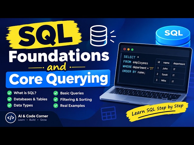 SQL Foundations and Core Querying | Learn SQL from Scratch