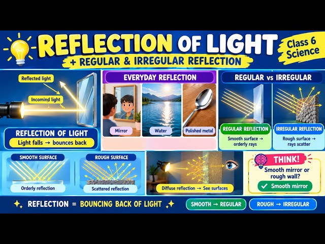 Reflection of Light Explained | Regular & Irregular Reflection | Class 6 Science | IIT Foundation