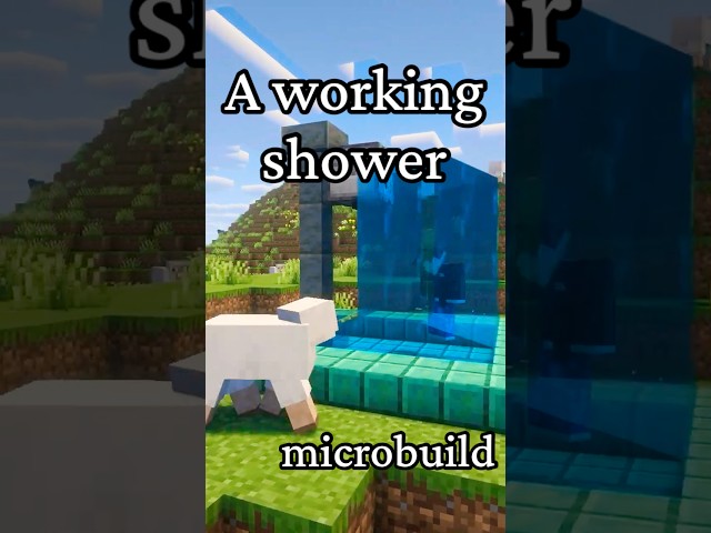Building a working shower! #minecraft