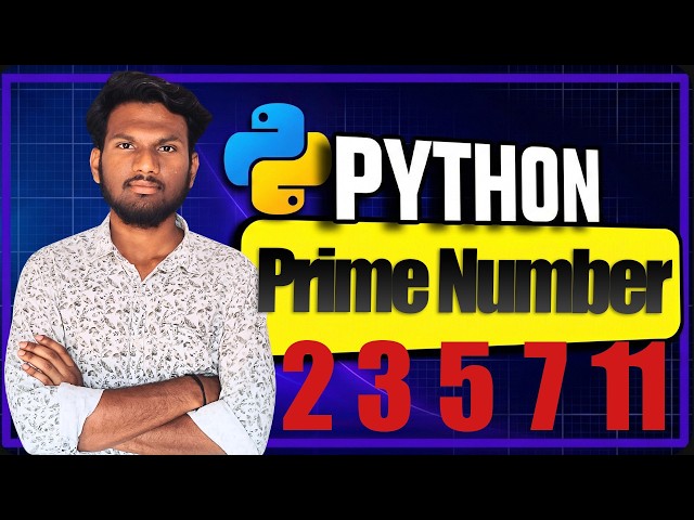 How to check a number is prime or not using python?? || Python full course || Telugu