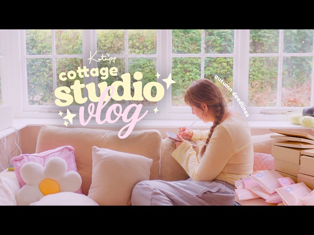 finishing autumn deadlines for my art business 🍂✿ katnipp studio vlog