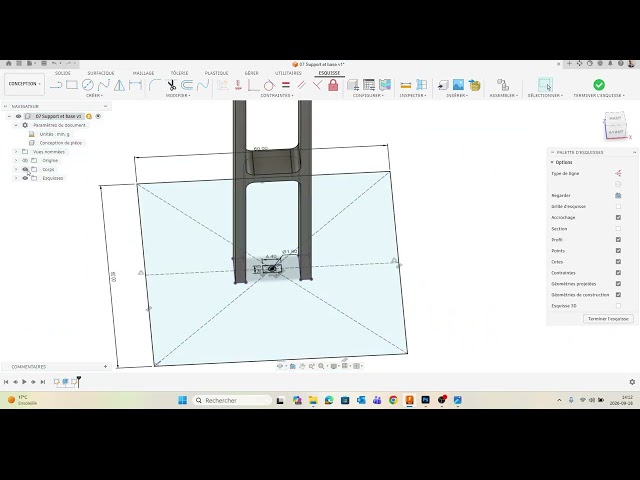 Fusion 360. Automaton 07. Support and base.