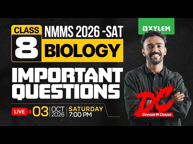 Class 8 NMMS 2026-27 : SAT  Biology - Important Questions | Xylem Class 8
