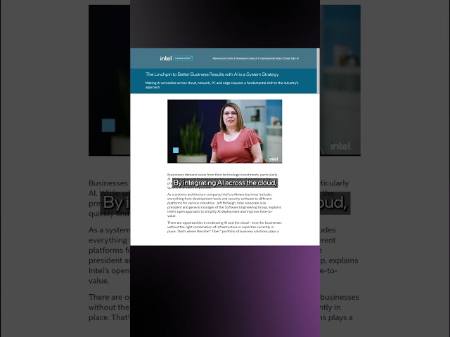 Better Business Results with a System Strategy | Q3 2024 | AI Quarterly | Intel Software