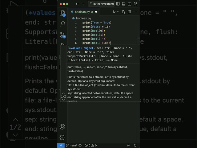 Do you know boolean in PYTHON? ๐ฒ #shorts