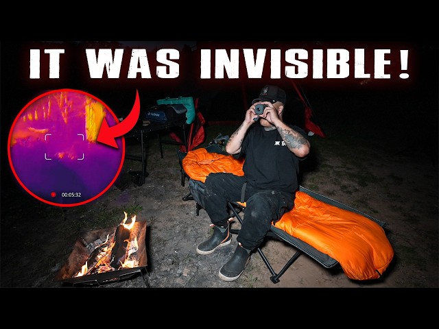 (PROOF BIGFOOT IS INTERDIMENSIONAL!) Something VANISHED on THERMAL While CAMPING in a HAUNTED FOREST