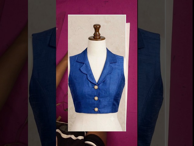 How to draft this shirt crop top with scallop collar #sewing #patterndrafting #sewingtutorial
