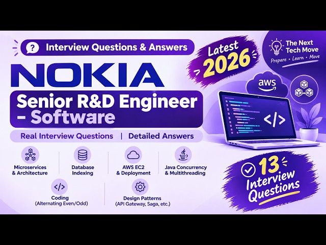 Nokia Interview Experience 2026 | Senior R&D Engineer| | Java & Microservices