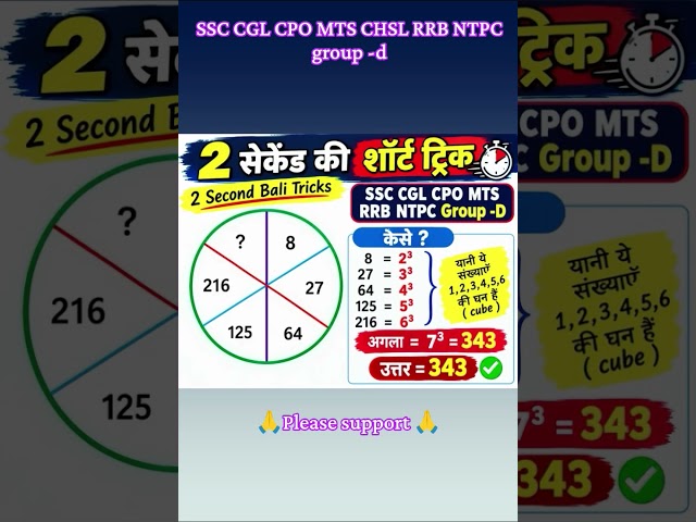 😱 2 सेकेंड में हल! ऐसी Short Trick पहले नहीं देखी होगी | SSC CGL CPO MTS | RRB NTPC Group-D