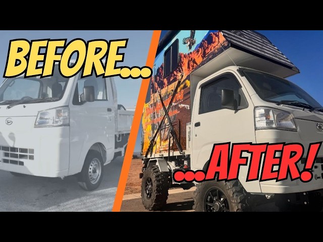 From KEI Truck to Camper… The Entire Build in One Video #JDM #daihatsuhijet #keitruck