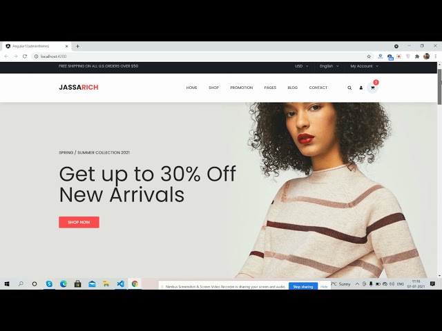 Angular 12 JassaRich Beautiful Ecommerce Template Free